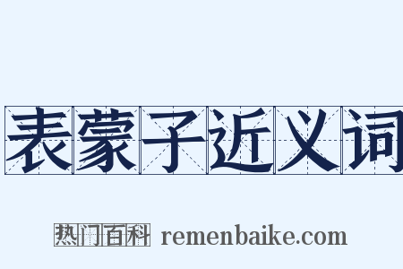 表蒙子近义词是什么意思的图片